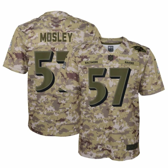 Youth C.J. Mosley Camo Salute to Service Player Limited Team Jersey