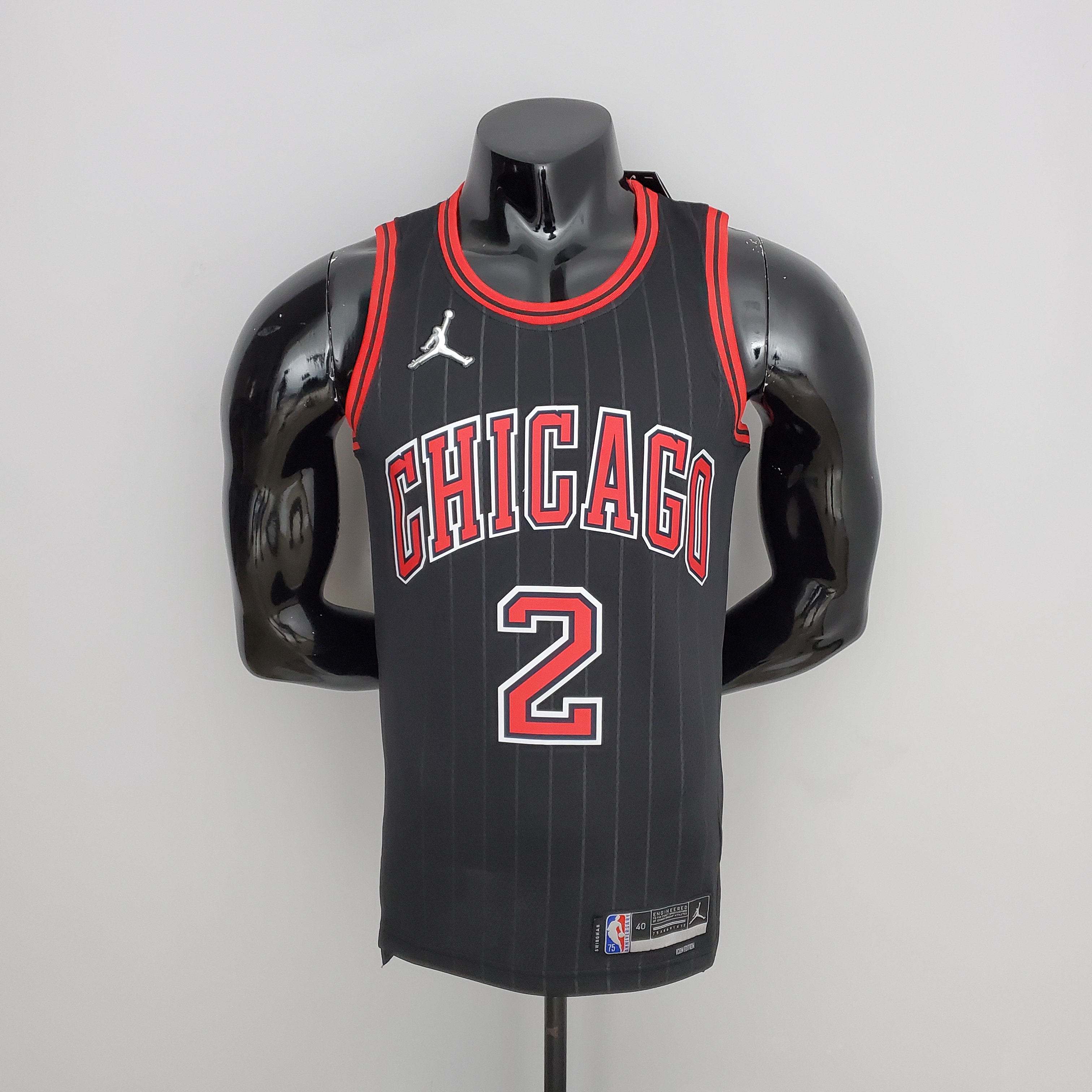 75th Anniversary Ball #2 Bulls Flyers Black NBA Jersey