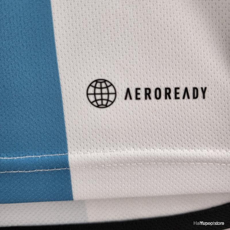 3 Stars 2022 Argentina Home Jersey CAMPEONES DEL MUNDO Printing