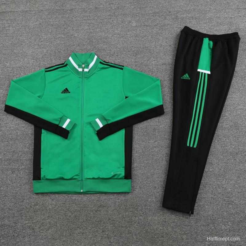 2023 Adidas Green Black Full Zipper Jacket +Pants