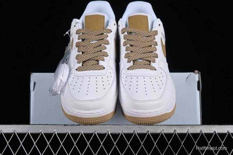 Nike Nocta x Nike Air Force 1 '07 Low "Certified Lover Boy" Khaki Classic Low-Top Casual Sneakers - LO1718-051