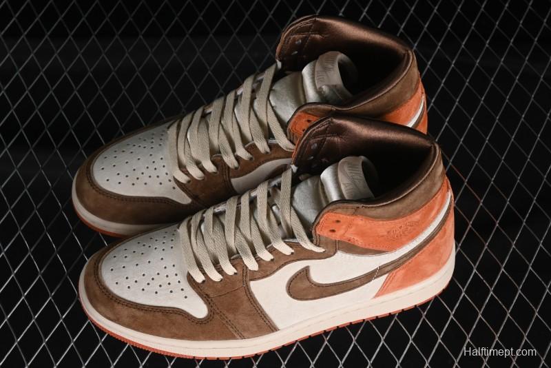 Nike Air Jordan 1 High OG Basketball Shoes in Dusted Clay & Dune Colorway - FQ2941-200