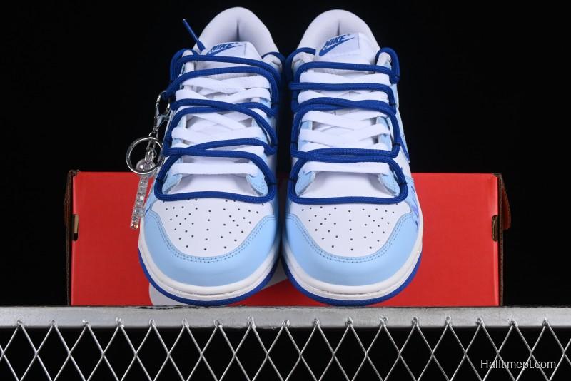 Nike Dunk Low Winter is Here Minimalist White Blue SB Lace-Up Low-Top Casual Skate Shoes - DV0831-104
