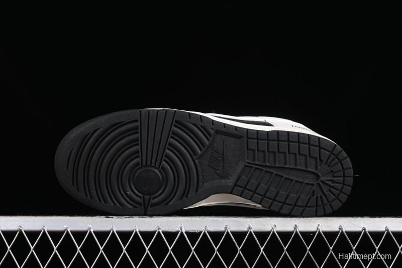 Nike SB Dunk Low LV Collaboration - Elegant Black White Night Light Anniversary High-End Custom Low-Top Casual Sneakers BB8766-208
