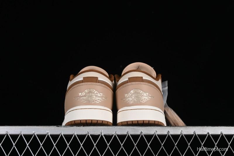 Nike Air Jordan 1 Low AJ1 Khaki Yellow Low-Top Casual Lifestyle Sneakers - HF5753-221