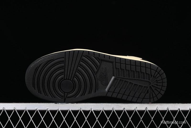 Nike Travis Scott x Air Jordan 1 Low OG AJ1 Reverse Swoosh Sneakers - DM7866-201