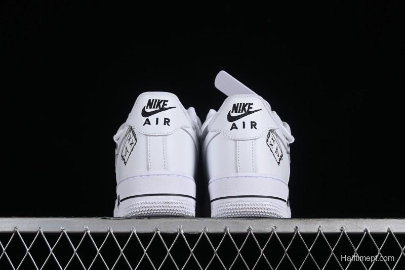 Nike Air Force 1 '07 Low Graffiti Casual Sneakers - CV9879-541