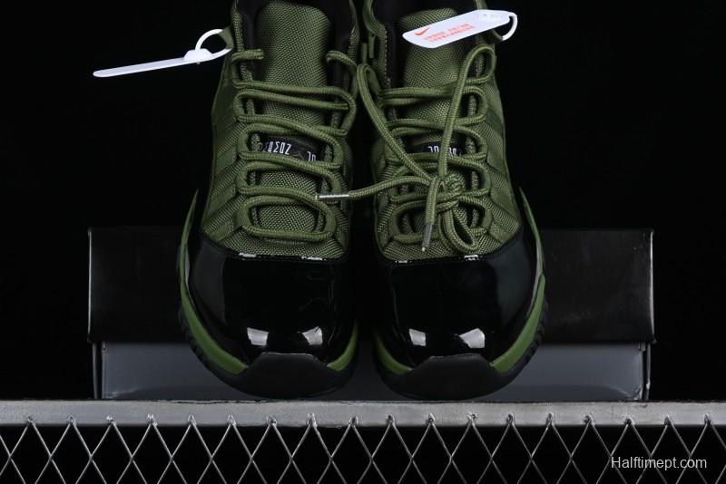 Nike Air Jordan 11 Retro High Top Basketball Shoes in Black Green - CT8012-300
