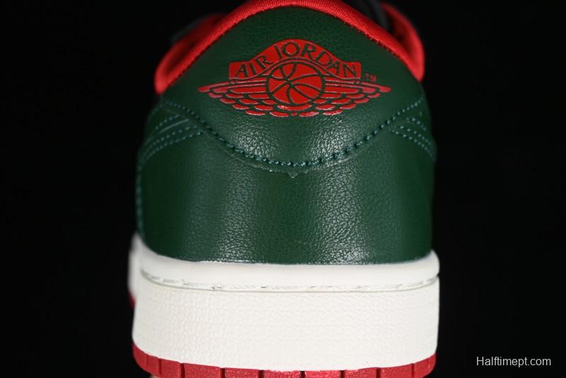 Nike Air Jordan 1 Low AJ1 Black Green Casual Sneakers - CZ0775-036