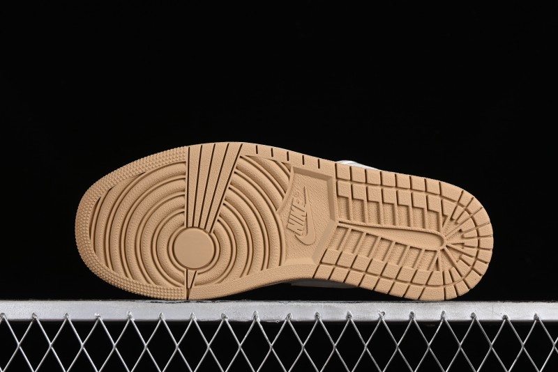 Nike Air Jordan 1 Low LV Collaboration Denim Khaki Customized Casual Sneakers - SJ9950-002