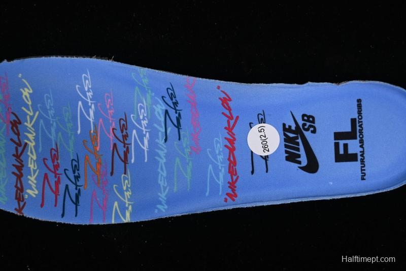 Nike Futura x Dunk Low Pro SB Skate Shoes with Tie-Dye Design - HF6061-400