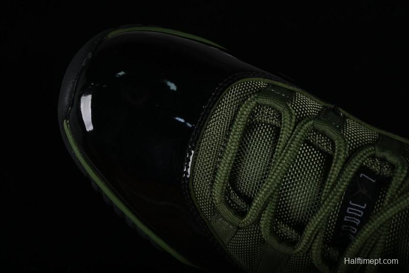Nike Air Jordan 11 Retro High Top Basketball Shoes in Black Green - CT8012-300