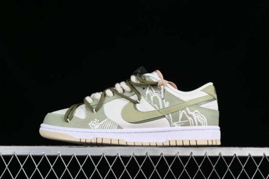 Nike Dunk Low FZBB Chinese Tea Gift Box Palace Longjing Tea SB Lace-Up Low-Top Casual Sneakers - DV0831-003