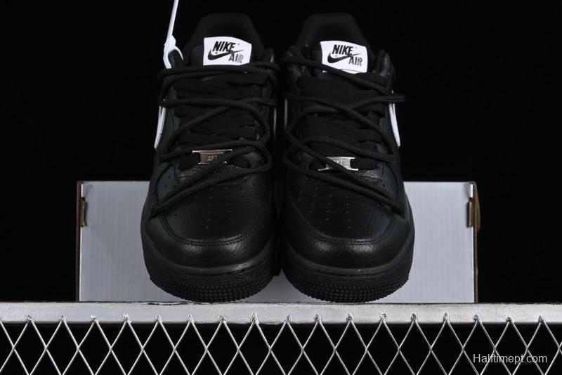 Nike Air Force 1 '07 Low Classic Lace-Up Casual Sneakers in Black & White - ZH0316-018