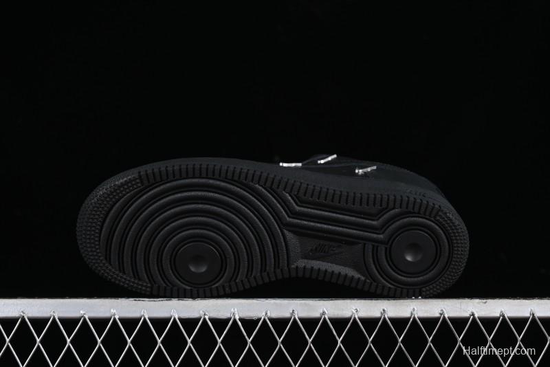 Nike Air Force 1 '07 Low Silver Swoosh Casual Sneakers - HQ1180-001