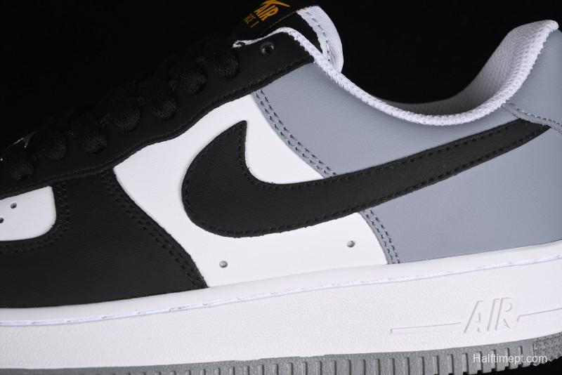 Nike Air Force 1 '07 Low Casual Sneakers in Black, White, and Gray - FB7162-081