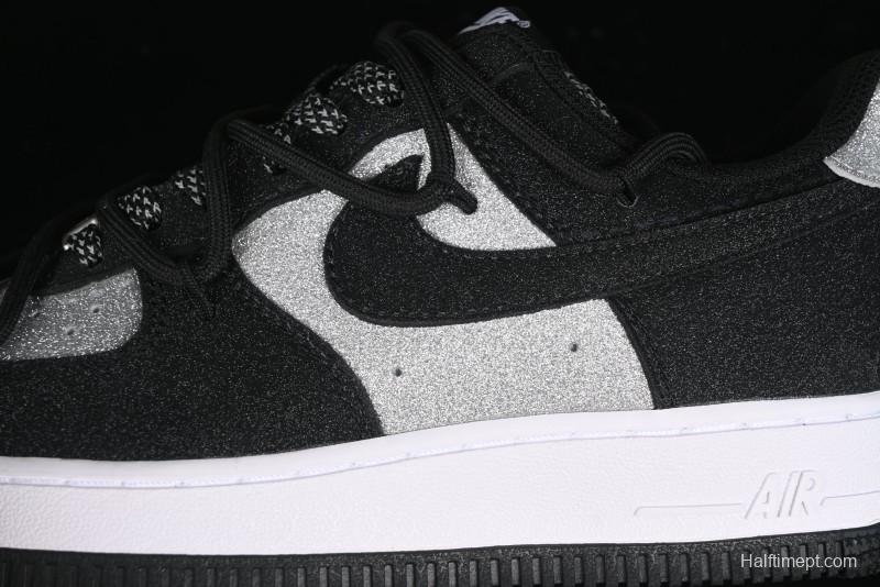 Nike Air Force 1 '07 Low Cleanfit High Street Retro Style Patchwork Starry Sky Full Diamond Lace-Up Low-Top Casual Sneakers - ZH0316-033