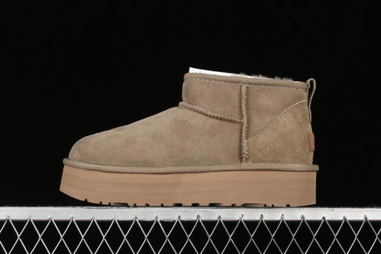 UGG Classic Ultra Mini Platform 3CM Wool Short Boots with TREADLITE Technology - 1135092