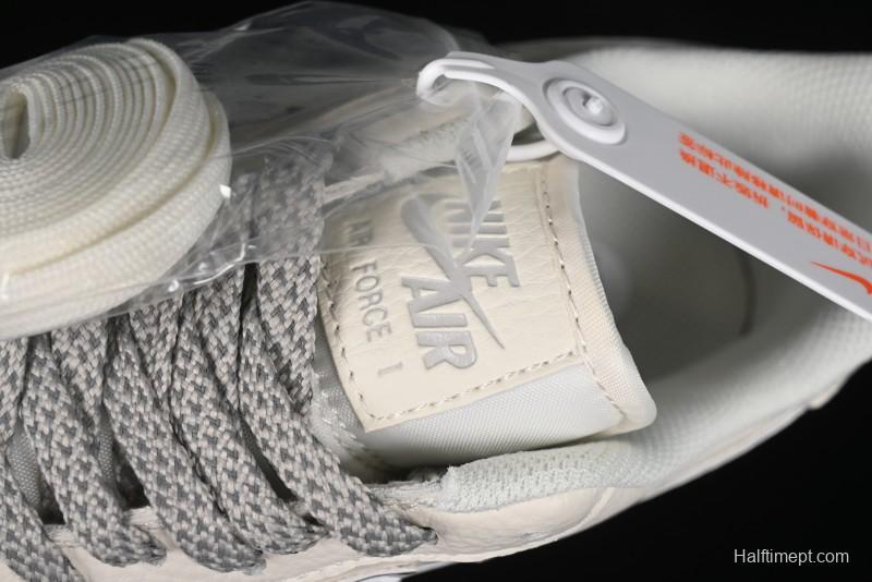 Nike Air Force 1 '07 Low QR Code Light Grey Starry Casual Sneakers - CU1836-963