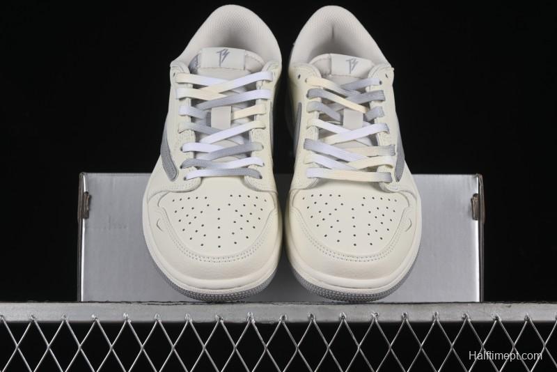 Nike Travis Scott x Fragment Design x Air Jordan 1 Low OG SP AJ1 Collaboration Sneakers - DM7866-021