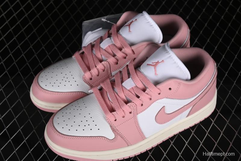 Nike Air Jordan 1 Low AJ1 Pink White Low-Top Casual Sneakers - DC0774-162