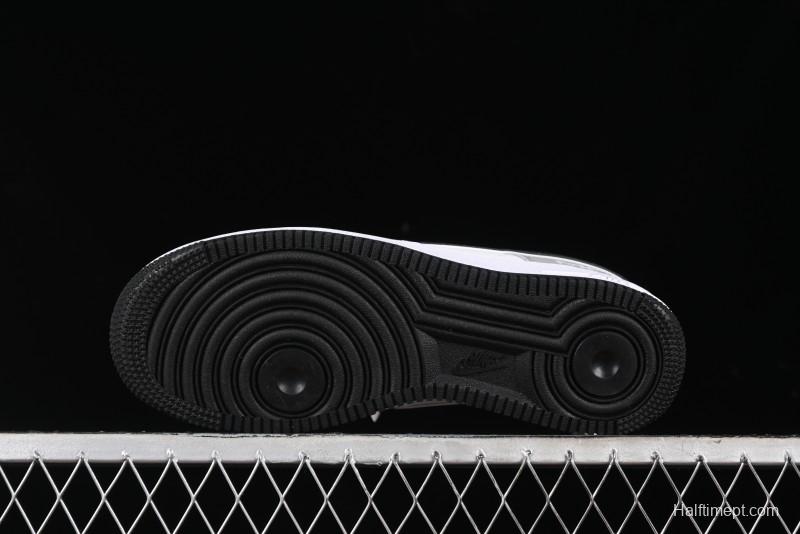 Nike Air Force 1 '07 Low White Grey Black Double Swoosh Casual Sneakers - DY8899-001