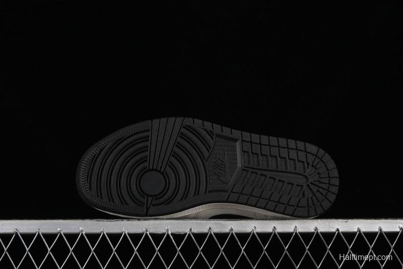Nike Air Jordan 1 Low AJ1 Stone Island Collaboration - Off White Black Retro Low-Top Basketball Shoes - LJ6688-003