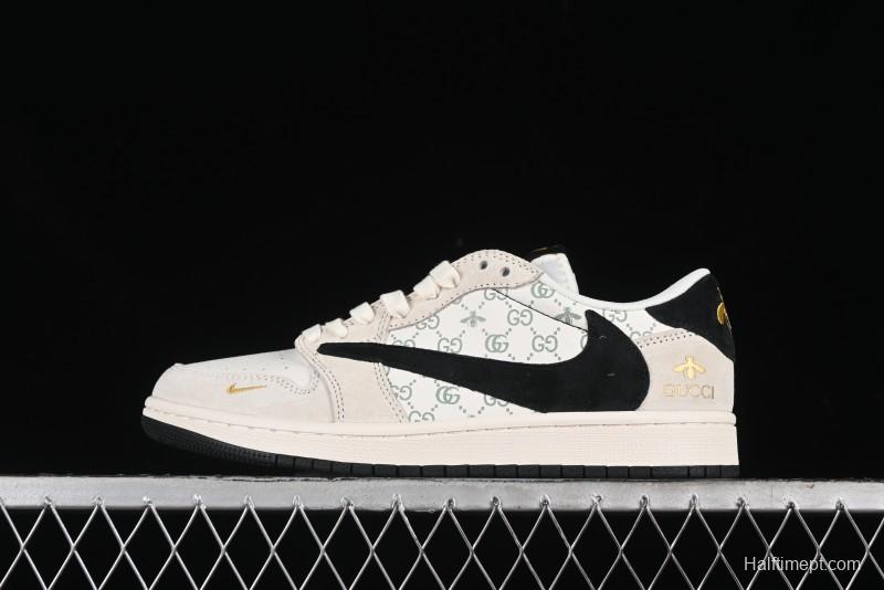 Nike Travis Scott x Fragment Design x Air Jordan 1 Low OG SP AJ1 Retro Sneakers - SJ2068-106