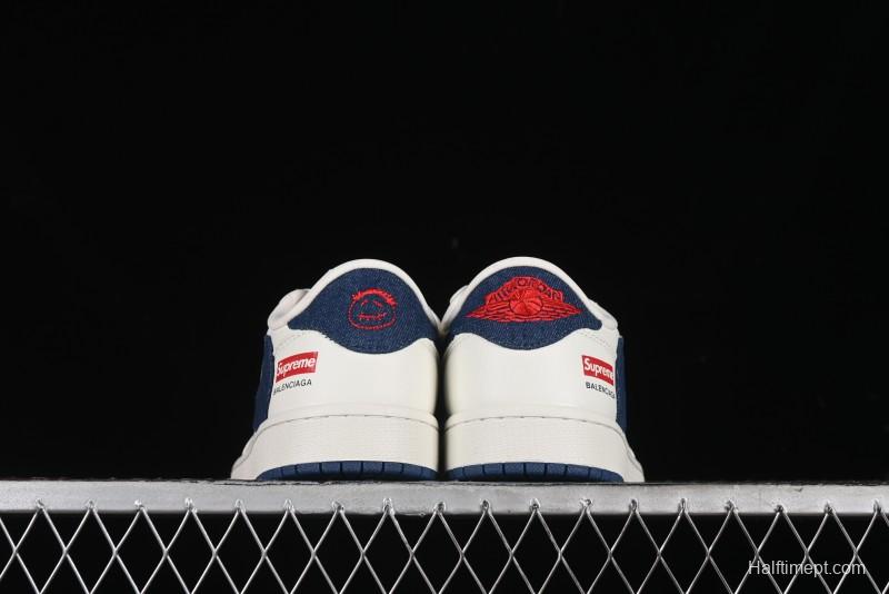 Nike Travis Scott x Fragment Design x Air Jordan 1 Low OG SP AJ1 Supreme Collaboration - JH6088-608