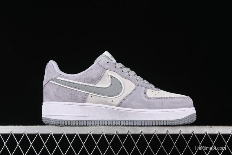 Nike Air Force 1 '07 Low The North Face Collaboration - Silver Grey Pigskin Sneakers - KK3333-004