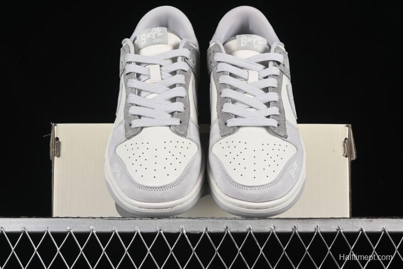 Nike SB Dunk Low BAPE Collaboration - Grey Pig 8th Anniversary Custom Low-Top Casual Skate Shoes - CH6336-226