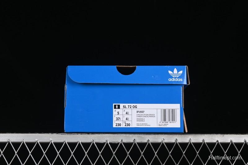 Adidas Originals SL 72 OG Retro Running Shoes with Nylon Upper and Suede Accents - IF1937