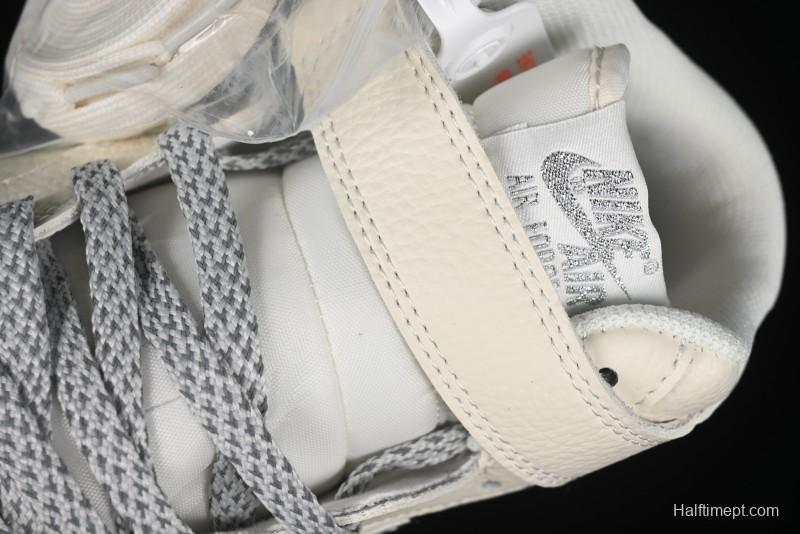 Nike Air Force 1 '07 Mid Casual Sneakers in Light Grey with 3M Reflective Details and Crystal Outsole - XL0236-232