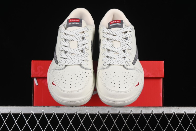 Nike Travis Scott x Fragment Design x Air Jordan 1 Low OG SP AJ1 Supreme Balenciaga Collaboration - JH6088-6
