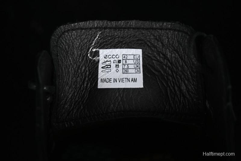 Ecco Block Brogue Business Derby Round Toe Genuine Leather Dress Shoes - 63667201001