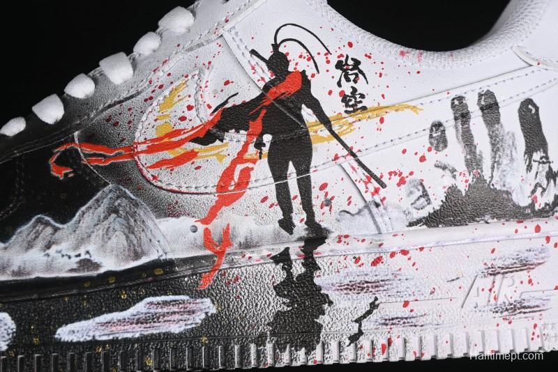 Nike Air Force 1 '07 Low Black Myth Wukong Custom Spray-Painted Gift Box Low-Top Casual Sneakers - ZH0316-045