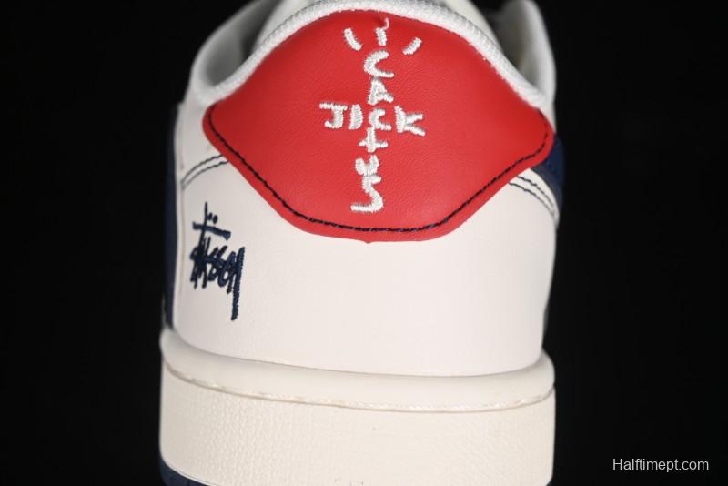 Nike Travis Scott x Fragment Design x Air Jordan 1 Low OG SP AJ1 Retro Sneakers - XZ3398-001