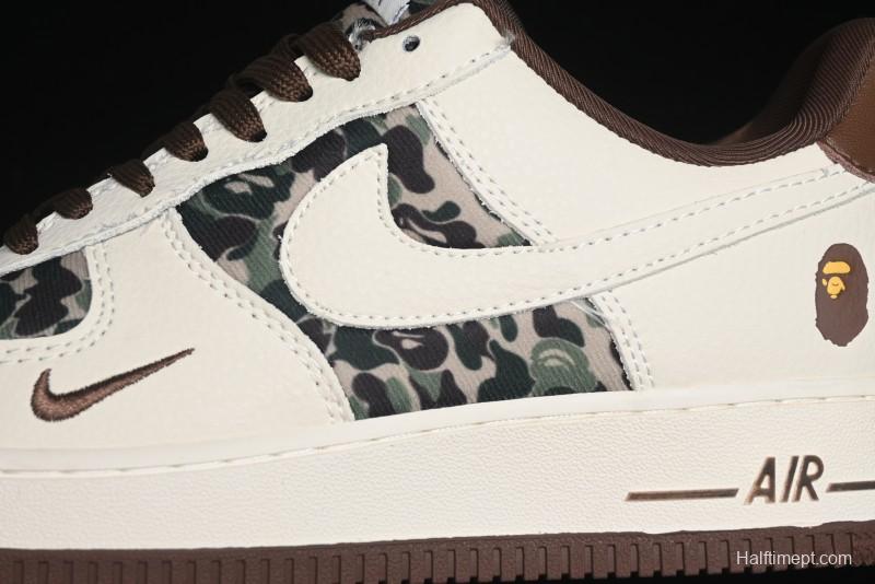 Nike Air Force 1 Low Bape Collaboration - Beige Camo Casual Sneakers - KK1988-019