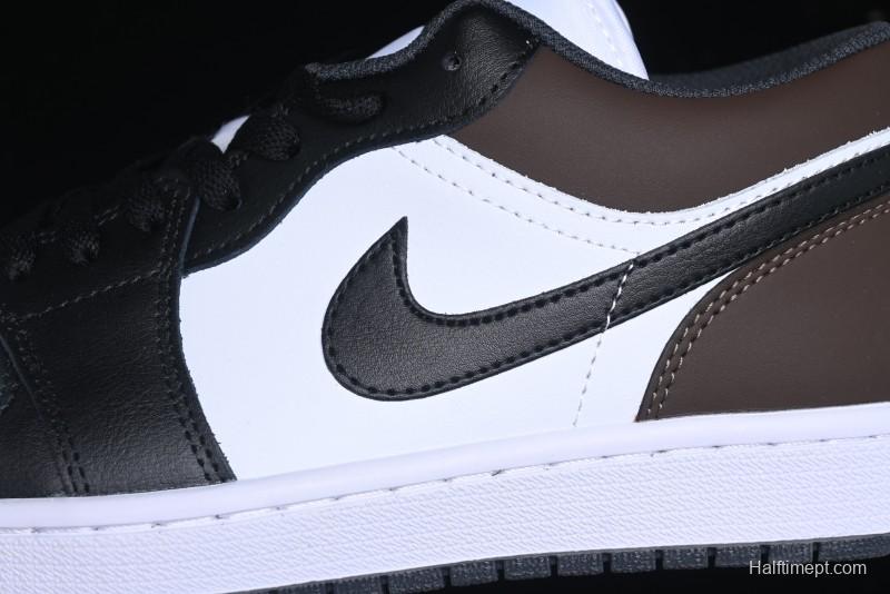 Nike Air Jordan 1 Low AJ1 Retro Casual Sneakers in Black/Brown - 553558-152