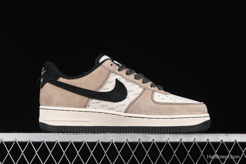 Nike Air Force 1'07 Low Stussy Collaboration - Milk Tea Low Top Casual Sneakers - XZ6188-999