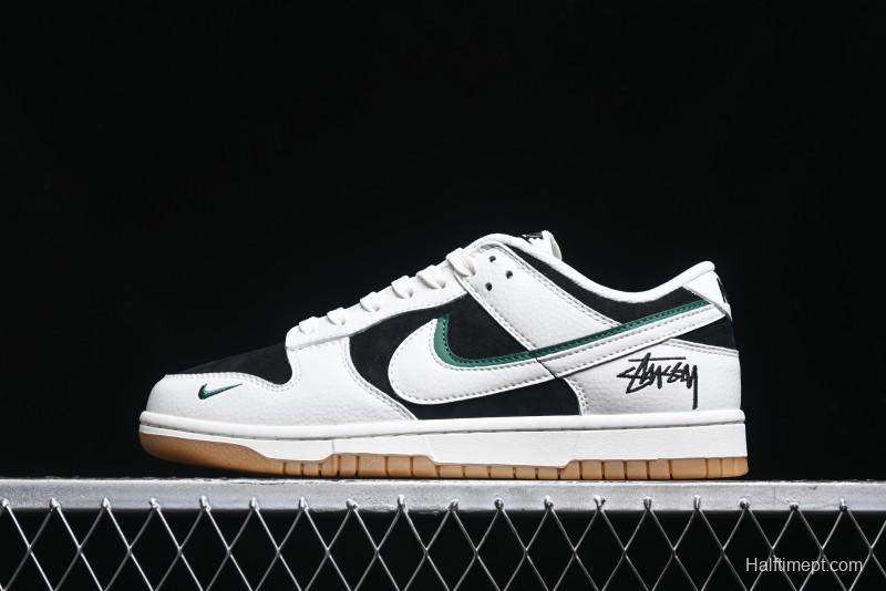 Nike SB Dunk Low Stussy Collaboration - Double Shadow White Hook Anniversary High-End Custom Low-Top Casual Skate Shoes - SF1029-406