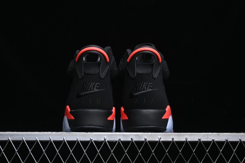 Nike Air Jordan 6 Retro Basketball Shoes with Infrared Design and 3M Reflective Details - 384664-060
