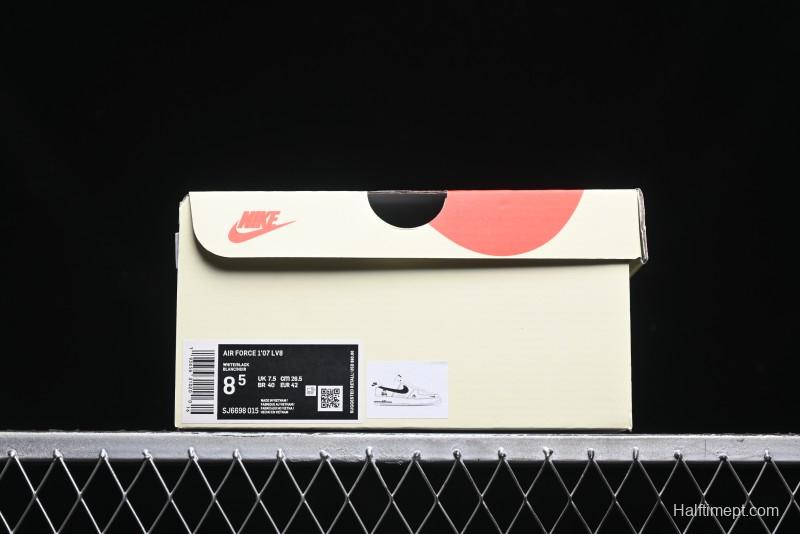 Nike Air Force 1 '07 Low Stussy Collaboration - White Black Swoosh Red Tab Low-Top Casual Sneakers - SJ6698-015