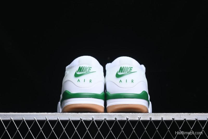 Nike Air Jordan 4 Remastered AJ4 Retro Sneakers in White Green with Gum Sole - FQ7939-103