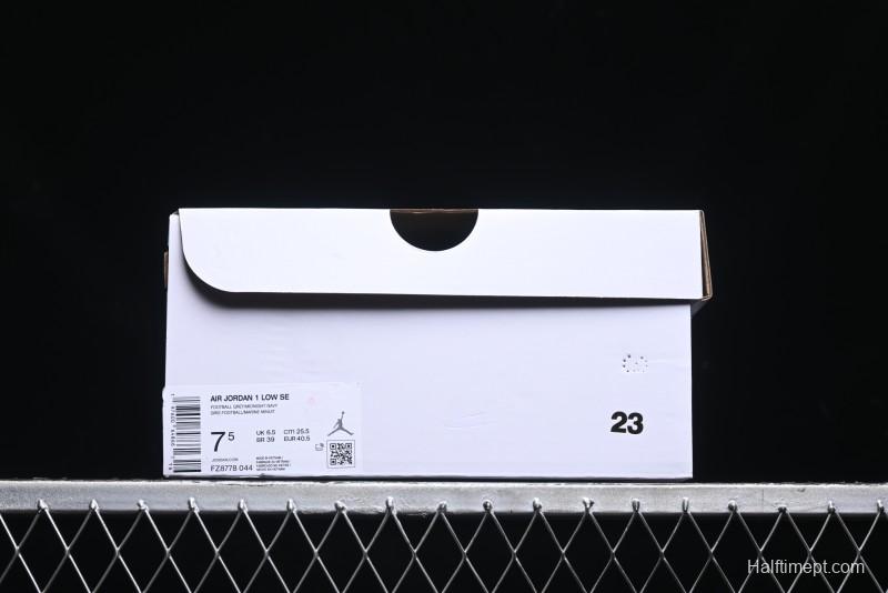 Nike Air Jordan 1 Low AJ1 Navy Blue Silk Casual Sneakers - FZ8778-044