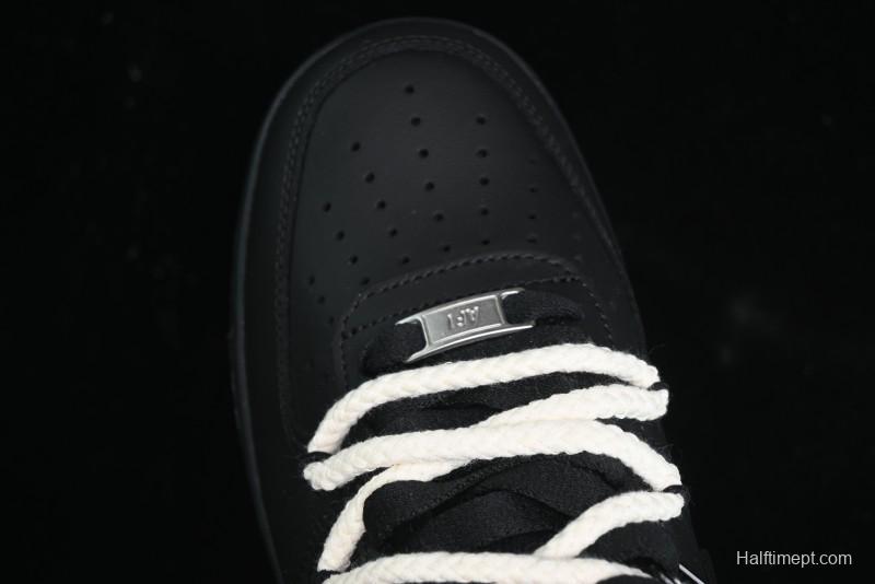 Nike Air Force 1 '07 Low Black Deconstructed Utility Casual Sneakers - CW2288-763