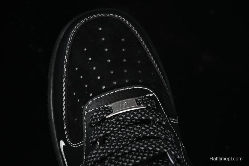 Nike Air Force 1 '07 Low Stussy Collaboration - Samurai Black Low-Top Casual Sneakers - XZ6188-969