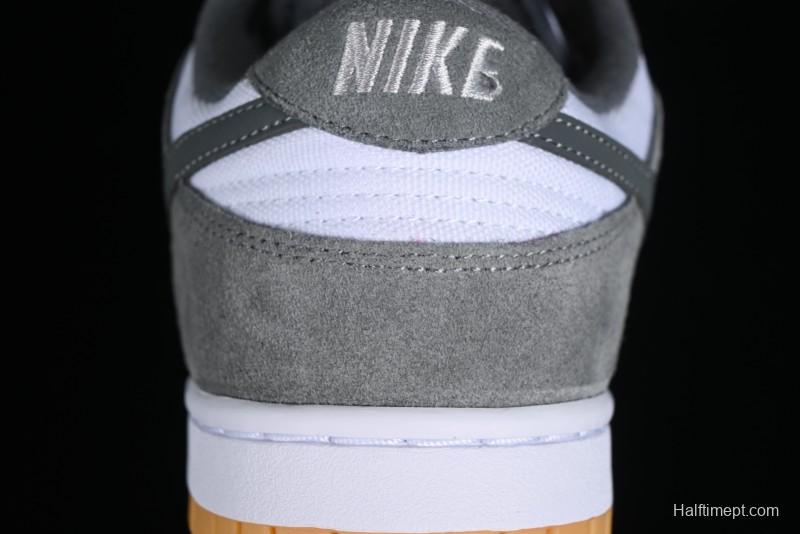 Nike Dunk Low SB Grey Gum Retro Skate Shoes with Suede Overlays - FV0389-100