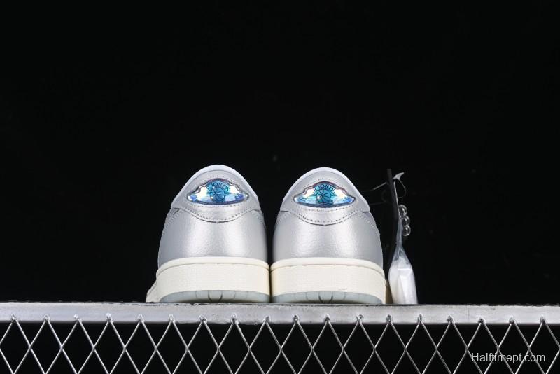 Nike Air Jordan 1 Low OG Retro Basketball Shoes Snake Year Limited Edition Silver Snake - HF3144-100