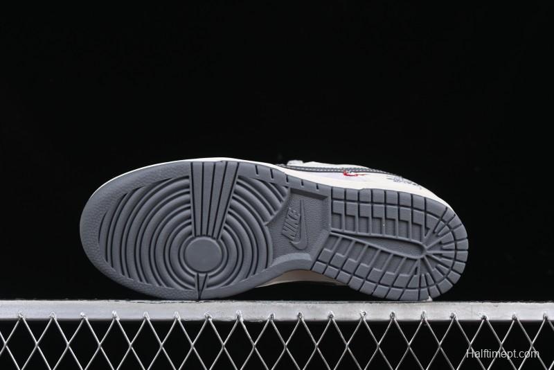 Nike SB Dunk Low Stussy Anniversary Edition Custom High-End Casual Sneakers - DM6868-027